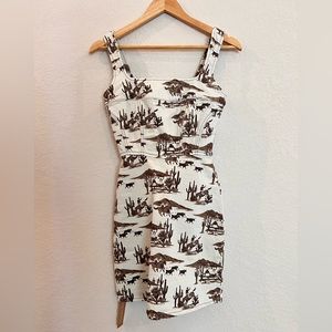 Reformation - Denim Desert Print - Sz 2 - Like new with tags